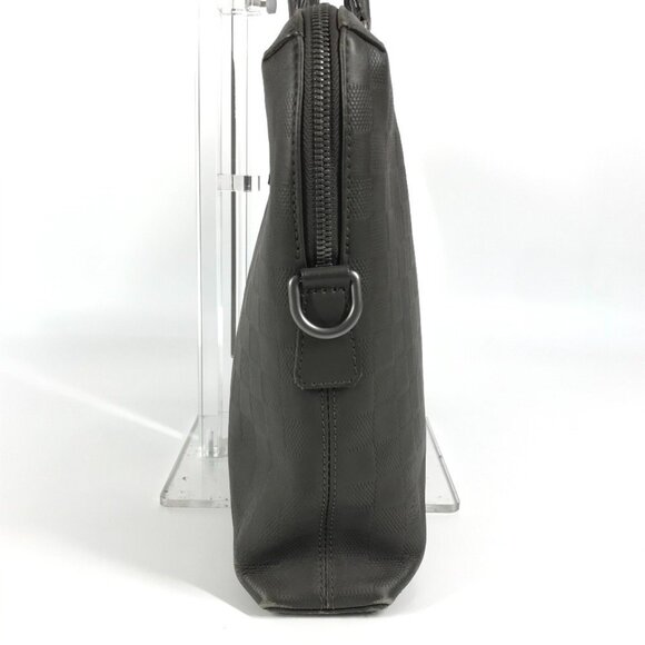 LOUIS VUITTON Gray Damier Leather Tote Bag - Picture 3 of 16